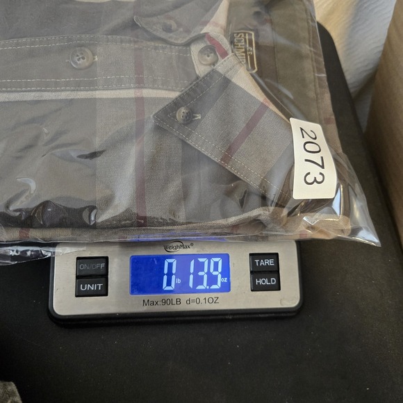 CE Schmidt Workwear Shirt Mens M Beige Plaid Long Sleeve Button Up Heavyweight - Picture 10 of 10